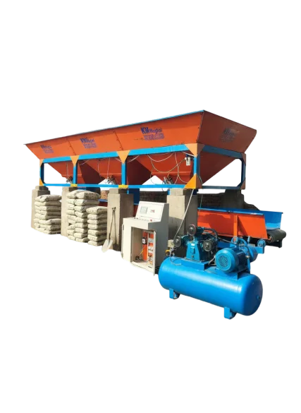 Concrete Aggregate Hopper with PLC automatic weighing and discharge system by KM Mughal